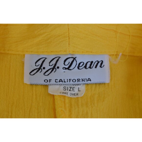Vintge 80s Bright Yellow All Cotton‎ Blazer Coat size L - Picture 7 of 10